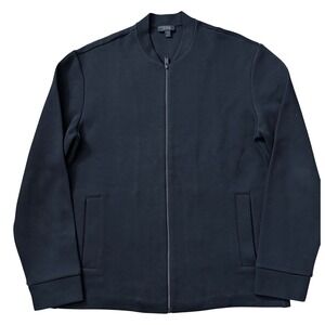 COS‎ Mens Full Zip Bomber Jacket Navy Blue Cotton Blend Size L 0497564 6 EE13